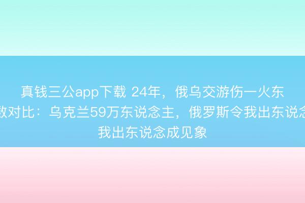 真钱三公app下载 24年,俄乌交游伤一火东说念主数对比:乌克兰59万东说念主,俄罗斯令我出东说念成见象