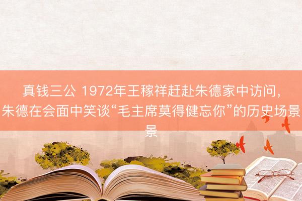 真钱三公 1972年王稼祥赶赴朱德家中访问，朱德在会面中笑谈“毛主席莫得健忘你”的历史场景