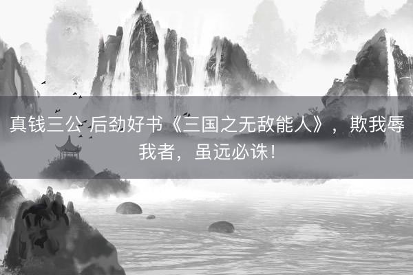 真钱三公 后劲好书《三国之无敌能人》，欺我辱我者，虽远必诛！