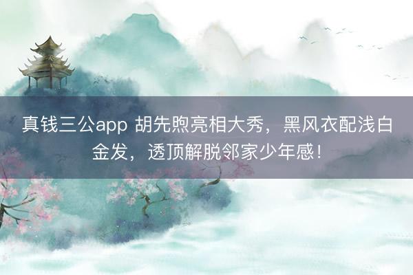 真钱三公app 胡先煦亮相大秀,黑风衣配浅白金发,透顶解脱邻家少年感!