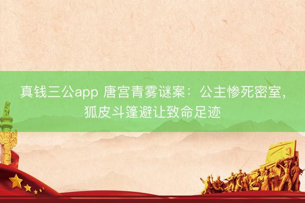 真钱三公app 唐宫青雾谜案：公主惨死密室，狐皮斗篷避让致命足迹