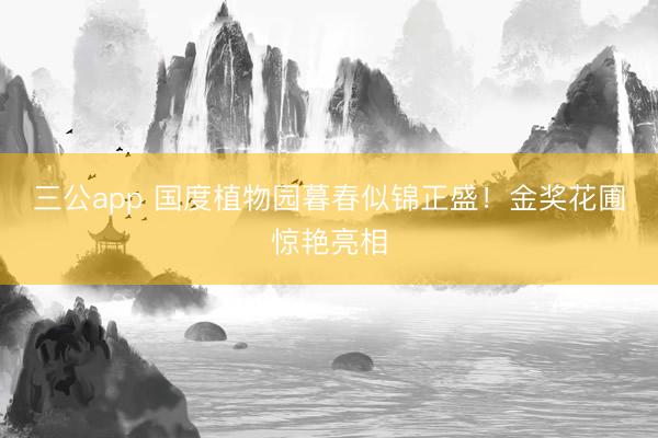 三公app 国度植物园暮春似锦正盛！金奖花圃惊艳亮相