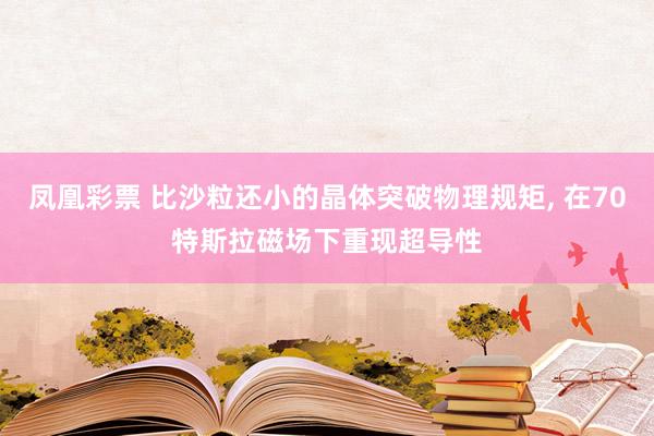 凤凰彩票 比沙粒还小的晶体突破物理规矩， 在70特斯拉磁场下重现超导性