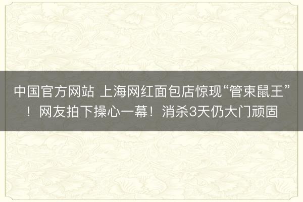 中国官方网站 上海网红面包店惊现“管束鼠王”！网友拍下操心一幕！消杀3天仍大门顽固